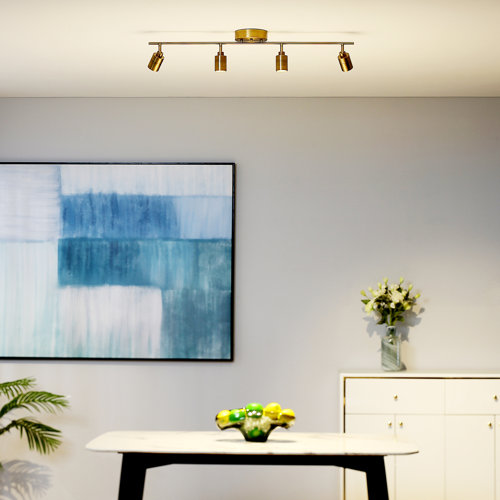 Vidalite Modern LED Track Light Kit, 7W Four Bulb With Rotating Heads, 3000K Modern Interior